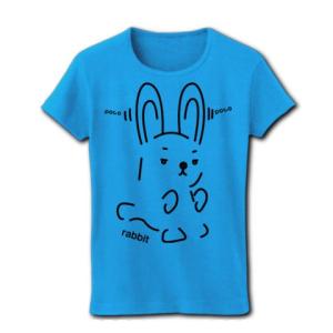 rabbit リブクルーネックTシャツ(ターコイズ)｜clubtstore