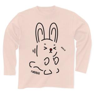 rabbit 長袖Tシャツ Pure Color Print(ライトピンク)｜clubtstore