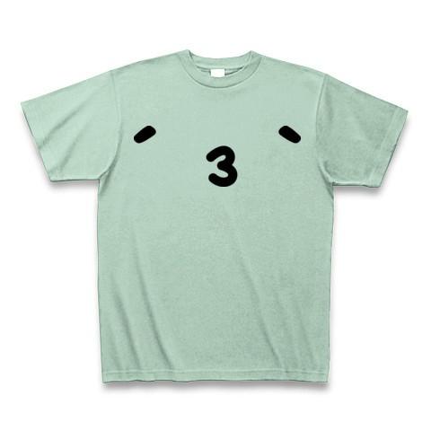 だんご三兄弟(´ε｀ )モノクロ版両面 Tシャツ(アイスグリーン)