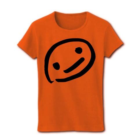 ニコニコ リブクルーネックTシャツ(オレンジ)