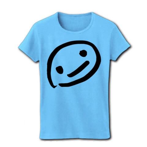 ニコニコ リブクルーネックTシャツ(ライトブルー)