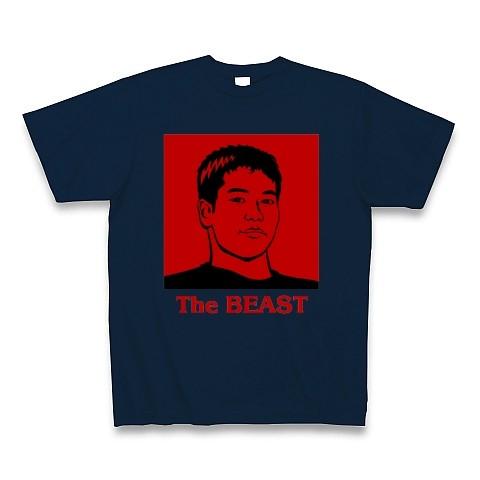 野獣先輩・The BEAST Tシャツ Pure Color Print(ネイビー)
