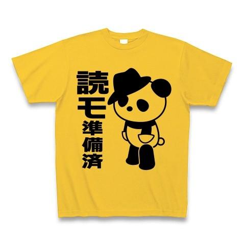 「読モ 準備済」パンダ Tシャツ(ゴールドイエロー)