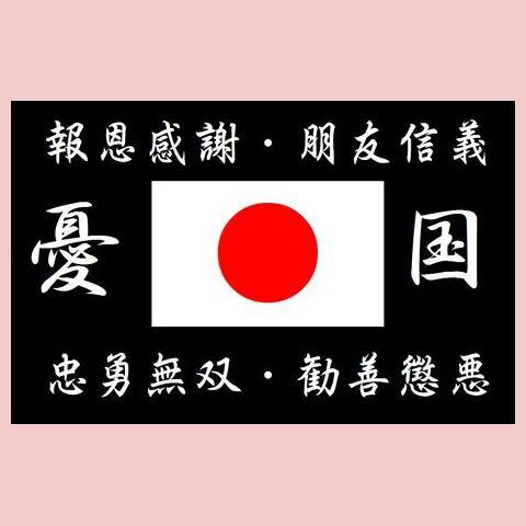 右翼・憂国【design by マハラジャ】（Tシャツ, Pure Color印刷）