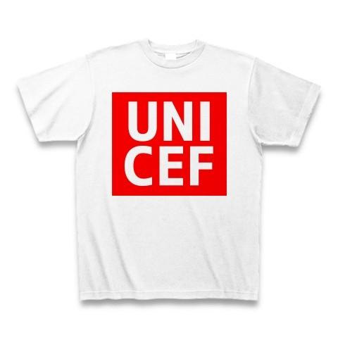 【ユニクロ風】UNICEF（ユニセフ） Tシャツ(ホワイト)