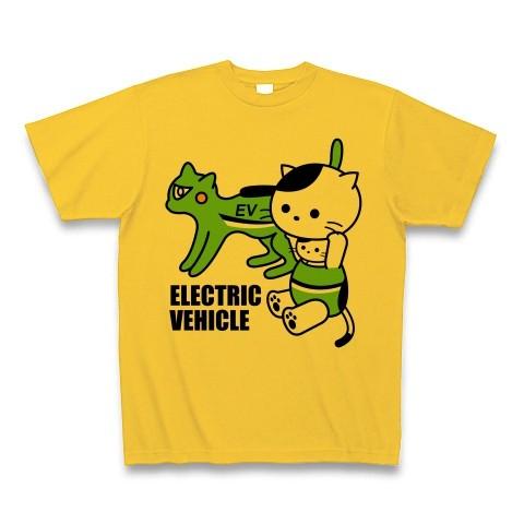EVコンパニオン着ぐるみバイトねこ 2 Tシャツ(ゴールドイエロー)