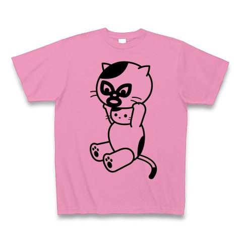 マスクマンプロレスラーねこ Tシャツ(ピンク)