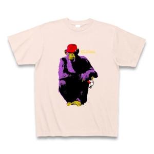YouTubeサーバーダウンで活躍した紫色のサル Design Tシャツ Pure Color Print(ライトピンク)｜clubtstore