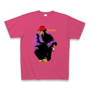 YouTubeサーバーダウンで活躍した紫色のサル Design Tシャツ Pure Color Print(ホットピンク)｜clubtstore