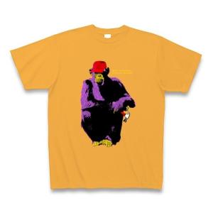 YouTubeサーバーダウンで活躍した紫色のサル Design Tシャツ Pure Color Print(コーラルオレンジ)｜clubtstore