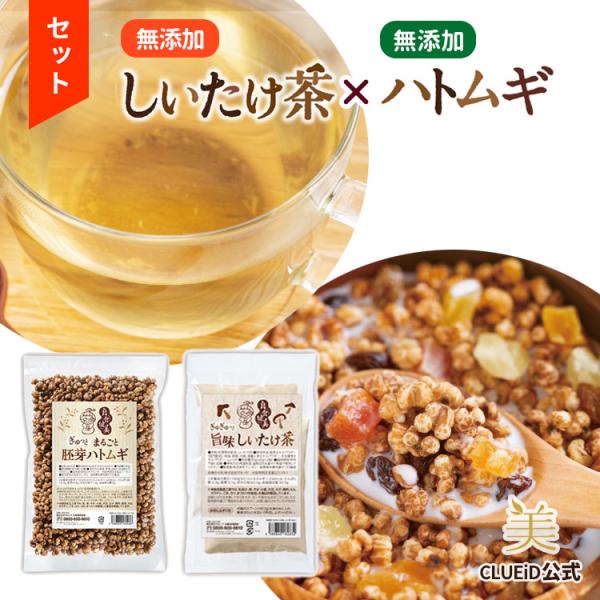 在庫限り 2個セット しいたけ茶 国産 無添加 ハトムギ茶「良食健美 ぎゅぎゅっと旨味しいたけ茶 8...