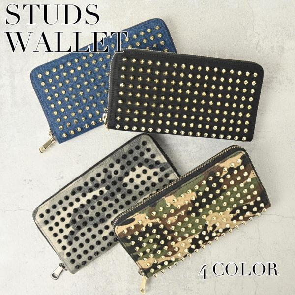 長財布　財布　ラウンドファスナー　メンズ　レディース　ユニセックス　デニム　アーミー　黒　クリスマス...