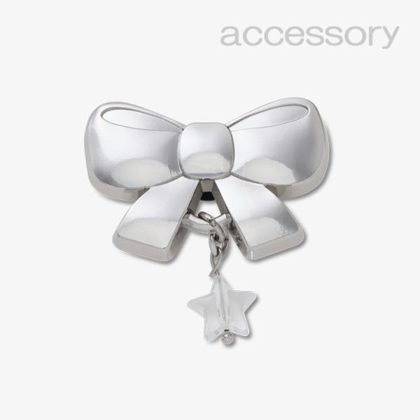 シューズ アクセサリー_1170 《クロックス チャーム》 Indie Silver Bow Dan...