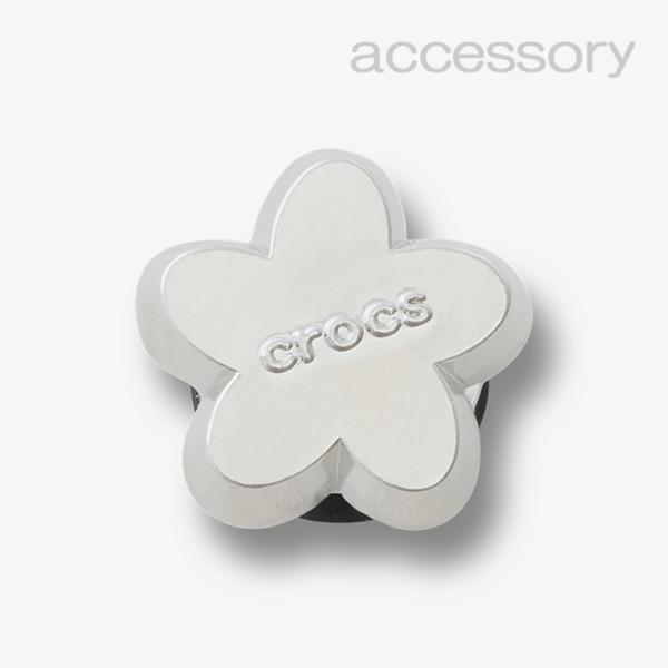 シューズ アクセサリー_1173 《クロックス チャーム》 Silver Crocs Flower ...