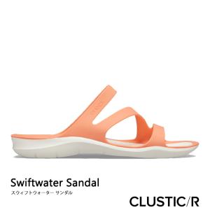 クロックススウィフトウォーター サンダル/グレープフルーツxホワイト/ CROCS/W Swiftwater Sandal/GrapefruitxWhite
