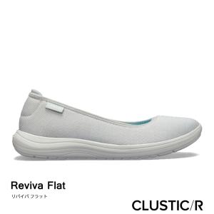 ・クロックス《レディース》/ CROCS/W Reviva Flat/リバイバ フラット/ライトグレー×パールホワイト｜205880