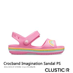 ・クロックス《キッズ》CROCS/Crocband Imagination Sandal PS/クロックバンド イマジネーション サンダル PS/ピンクレモネード｜206145