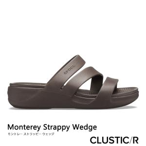 ・クロックス《レディース》/ CROCS/W Monterey Strappy Wedge/モントレー ストラッピー ウェッジ/エスプレッソ｜206304