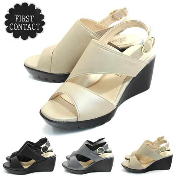 パンプス ファーストコンタクト First Contact コンフォートシューズ バックストラップコ...