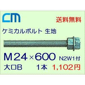 欲しいの ケミカルアンカーボルト 寸切カット生地 M24 600 N2w1付 45本セット 大切な新品登場