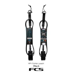 送料無料（一部除く）▲FCS COMP Leash 6ft　Black (新品)リーシュコード