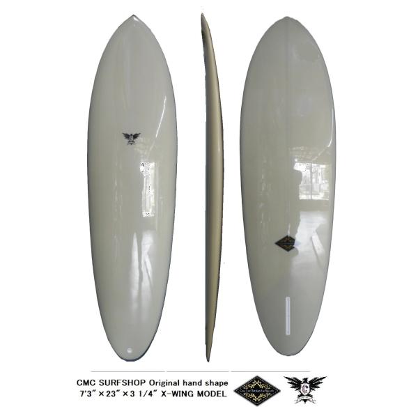2025'★CMC SURFSHOP オリジナルカスタムハンドシェイプ　サーフボード　7'3　X-W...