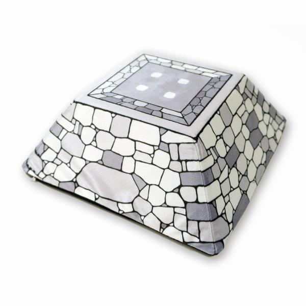 小天守台 クッション ぬいぐるみ 27cm四方 低反発 石垣 野面積 戦国 城 ニッポン城めぐり