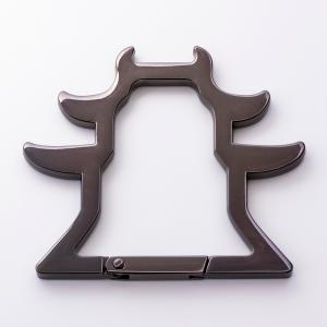 カラビナ 城型 キーホルダー 城ロゴ ブラック...の詳細画像2