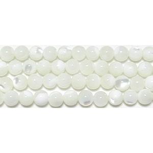 マザーオブパール （白） 丸玉 4mm B　　　※ 天然石ビーズ 天然石 パワーストーン 1粒売り バラ売り 1玉販売