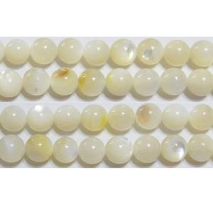 ホワイトシェル 丸玉 6mm A　　　※ 天然石ビーズ 天然石 パワーストーン 1粒売り バラ売り 1玉販売