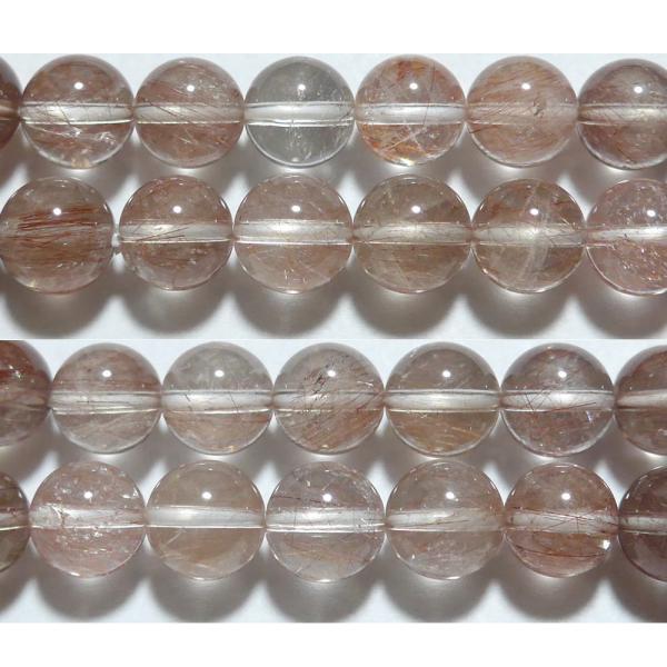 水晶 丸玉 10mm （山梨県産：ピンク系） A　　　※ 天然石ビーズ 天然石 パワーストーン 1粒...