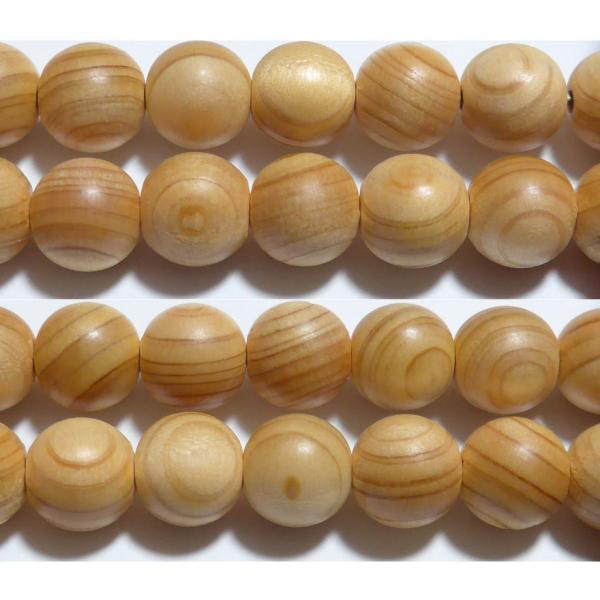熊野桧 （熊野檜） 丸玉 10mm 　　　※ ビーズ 1粒売り バラ売り 1玉販売