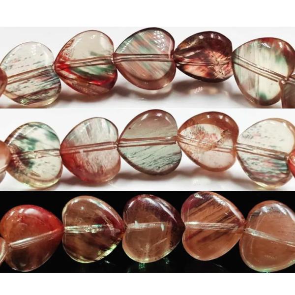 アンデシン ハート型 10.5mm A　　　※ 天然石ビーズ 天然石 パワーストーン 1粒売り バラ...