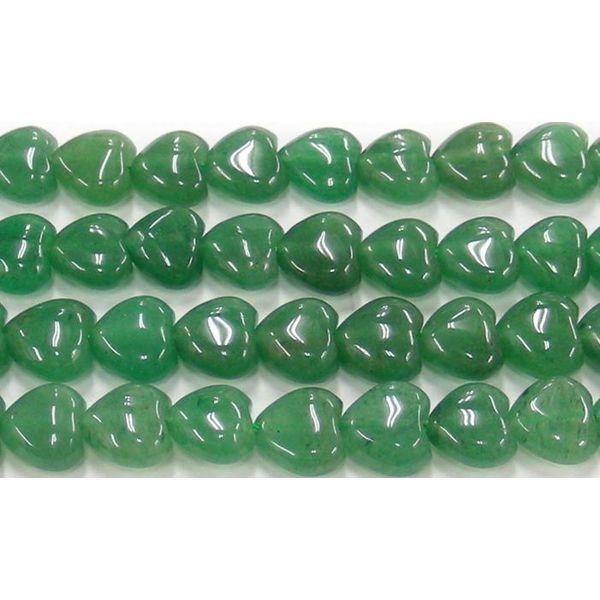 グリーンクォーツァイト パフハート 8mm B　　　※ 天然石ビーズ 天然石 パワーストーン 1粒売...