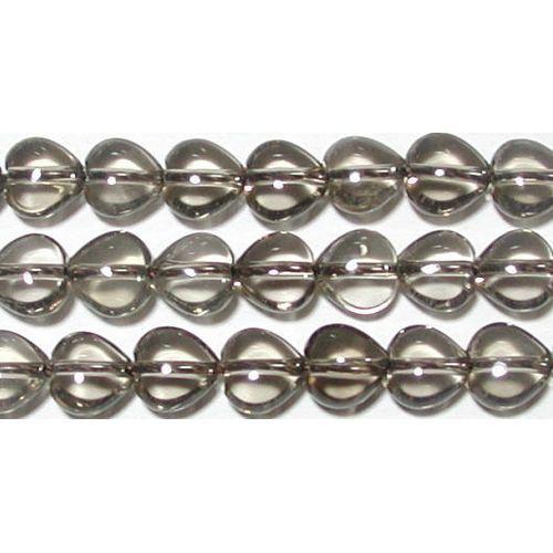 スモーキークォーツ Puffy Heart 7.5mm B　　　※ 天然石ビーズ 天然石 パワースト...