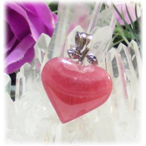 SVペンダントトップ インカローズ・ハート型 （5） ロードクロサイト　　　※ 天然石 パワーストー...