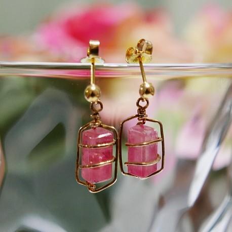 ピアス コロラド産インカローズ （6） ロードクロサイト　　　※ 天然石 パワーストーン