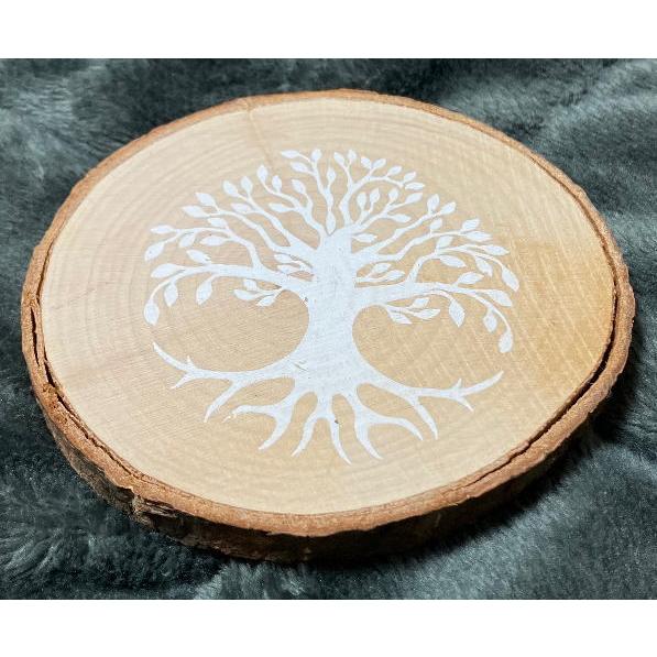 木製コースター （ツリーオブライフ） Tree of Life　　　※ 魔術用品 儀式用品 おまじな...