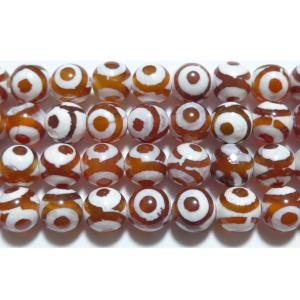 チベット天珠 龍眼天珠 赤 15-17×12-13.5mm : 天然石のお店Sun flower