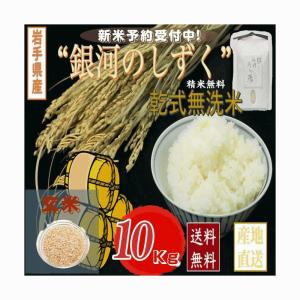 米 早期予約販売 令和7年産 お米 10kg 銀河のしずく 玄米 岩手