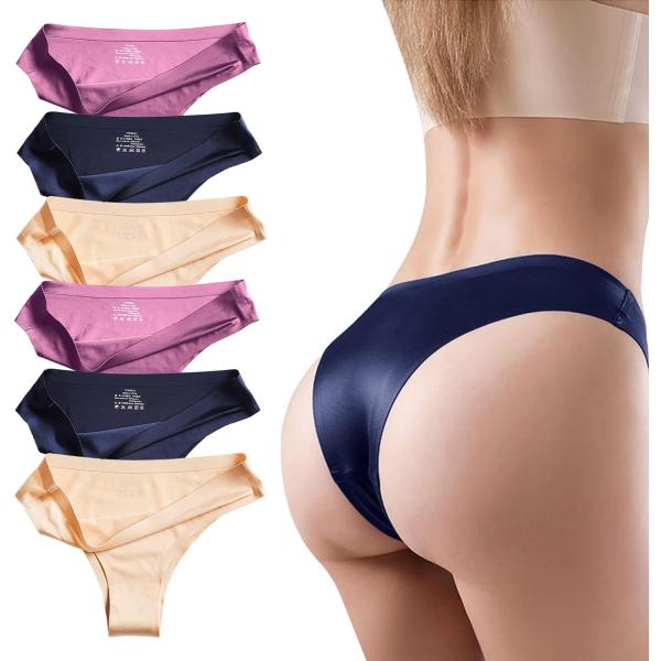 [CM Tech] ショーツ レディース 【6枚組】 ブラジリアンカット シームレス 可愛い T バ...