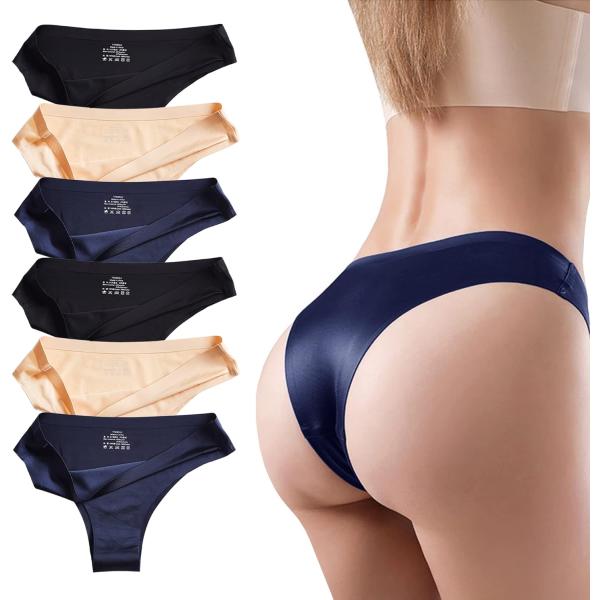 [CM Tech] ショーツ レディース 【6枚組】 ブラジリアンカット シームレス 可愛い T バ...