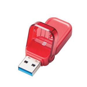 ☆エレコム USBメモリー USB3.1(Gen1)対応 フリップキャップ式 64GB レッド MF-FCU3064GRD｜cnf3