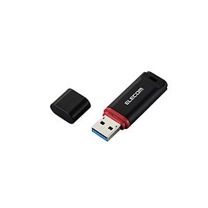 エレコム USBメモリー USB3.2(Gen1)対応 キャップ式 データ復旧サービス付 16GB ブラック MF-DRU3016GBKR｜cnf3