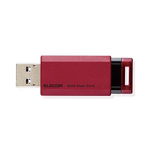 エレコム SSD 外付け ポータブル 250GB 小型 ノック式 USB3.2(Gen1)対応 レッド PS4/PS4Pro/PS5 ESD-EPK0250GRD｜cnf3