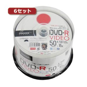 ☆6セットHI DISC DVD-R(録画用)高品質 50枚入 TYDR12JCP50SPX6