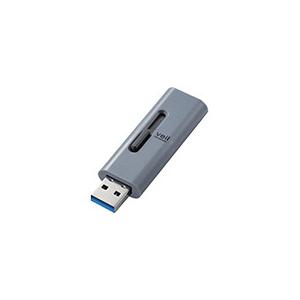 【5個セット】エレコム USBメモリー/USB3.2(Gen1)対応/スライド式/128GB/グレー MF-SLU3128GGYX5｜cnf3