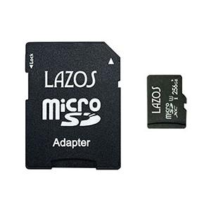 【20個セット】 Lazos microSDXCメモリーカード 256GB UHS-I U3 CLASS10 紙パッケージ L-B256MSD10-U3X20｜cnf3