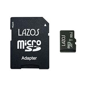 【20個セット】 Lazos microSDXCメモリーカード 512GB UHS-I U3 CLASS10 紙パッケージ L-B512MSD10-U3X20｜cnf3
