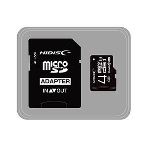 HIDISC microSDHCカード 4GB CLASS10 UHS-1対応 高速転送 Read70 SD変換アダプタ付き HDMCSDH4GCL10UIJP3｜cnf3